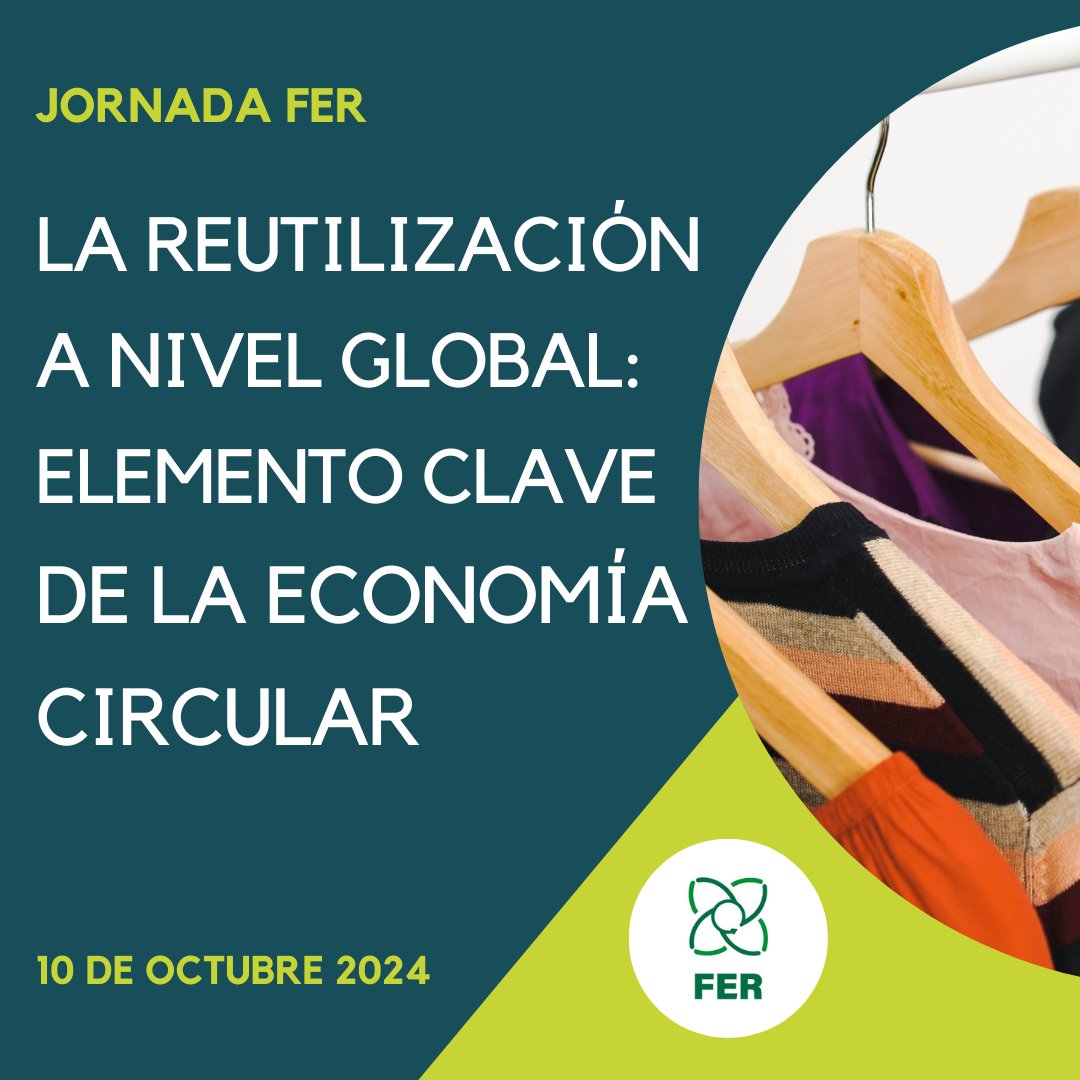 Jornada "La reutilización de textiles a nivel global: elemento clave de la economía circular". 

Hablaremos de la importancia de la #reutilización y de la #jerarquíaderesiduos y analizaremos qué está ocurriendo actualmente en el mercado de ropa de #segundamano en España