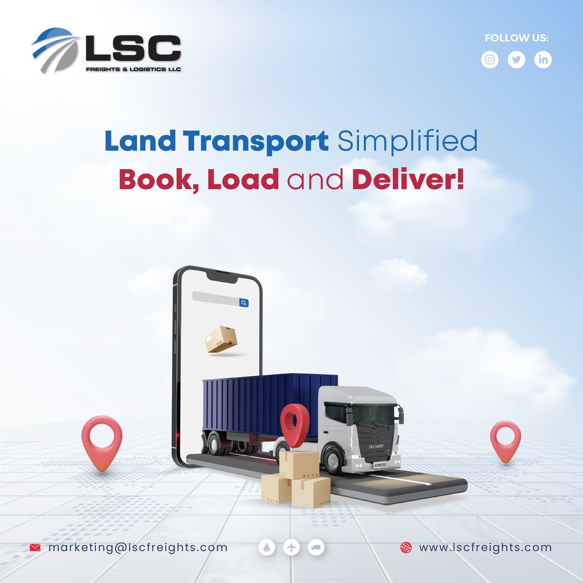 llc_lsc's tweet image. Would you be ready to streamline your land transport? Let’s get started!

Contact us today for a quote:
📧 Email: marketing@lscfreights.com
🌐 Website: lscfreights.com

Your cargo, our commitment!

#landtransport #simplifiedlogistics #freightforwarding #cargodelivery