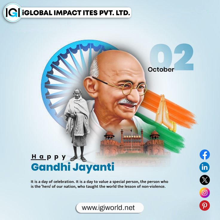 iglobalimpactit's tweet photo. May we all be inspired by his values of truth, peace, and non-violence to create a brighter future for humanity. Let's walk the path of integrity and compassion in all that we do in this Gandhi Jayanti!
#HappyGandhiJayanti #gandhijayanti #gandhi #india #gandhiji #gandhiquotes #freedom #MahatmaGandhi #igi #iglobalimpactitespvtltd