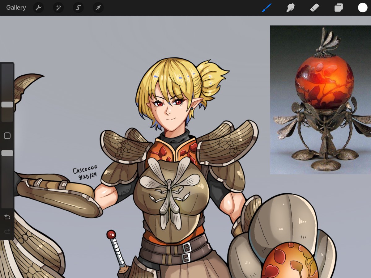 Character design from antiques. Having fun designing and rendering it from start to finish. Will do another one soon ✨ #characterdesign #knight #illustration #character