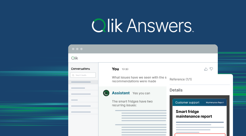 Unlock the power of #QlikAnswers! 
Qlik's knowledge assistant leverages #generativeAI to provide personalized, actionable insights from unstructured data.  oal.lu/qMwxj