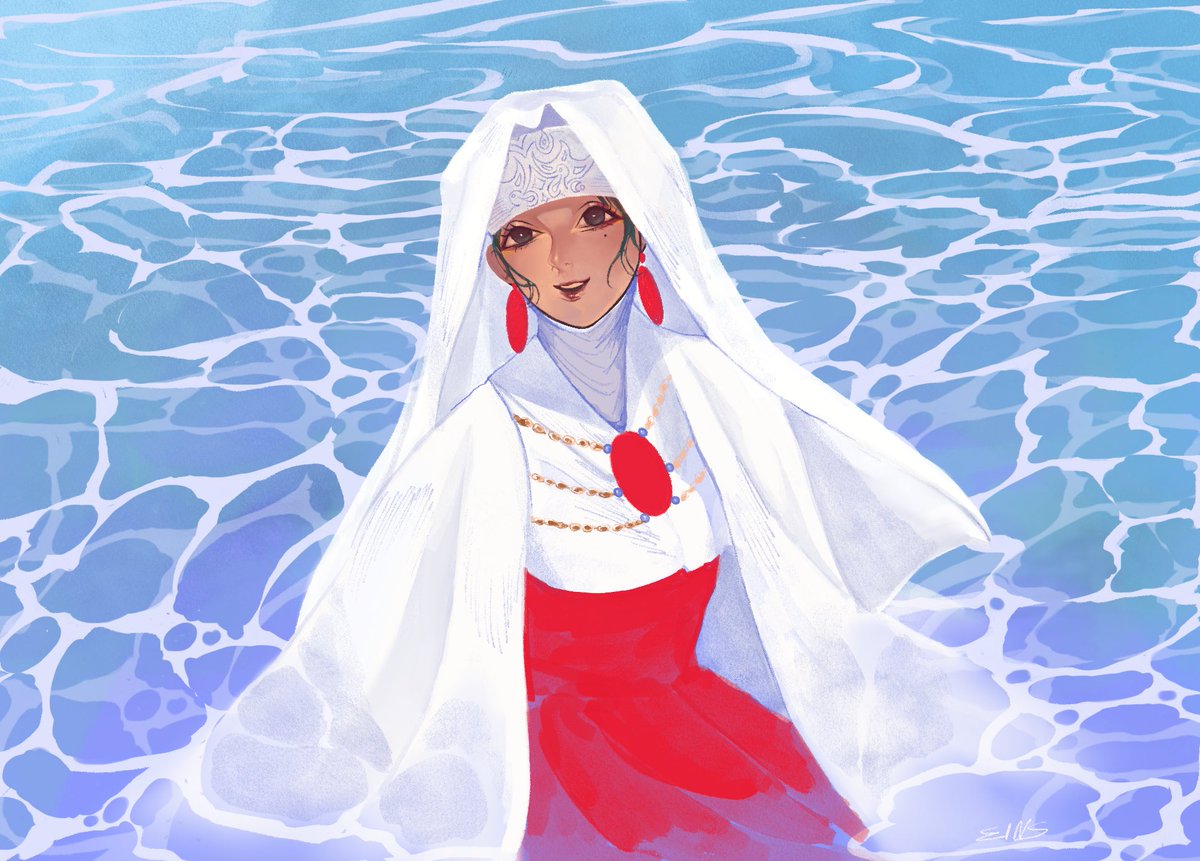 My ffxiv character Ira in wedding garb thingy