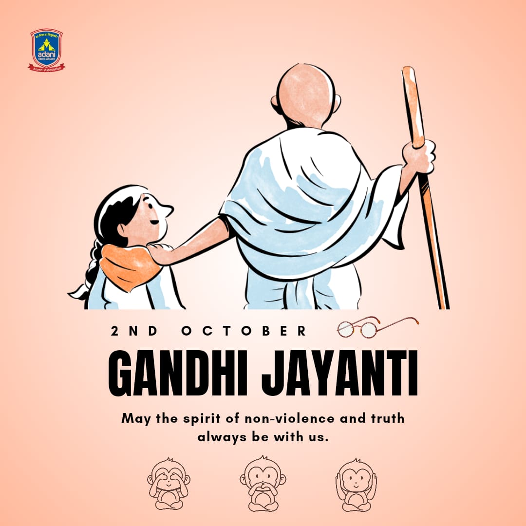 AlumniAVMA's tweet photo. Celebrate peace, embrace truth. Happy Gandhi Jayanti ! ✨

#GandhiJayanti2024 
#gandhiji 
#GandhiJayanti
#AlumniAvmA https://t.co/lyqxH791et