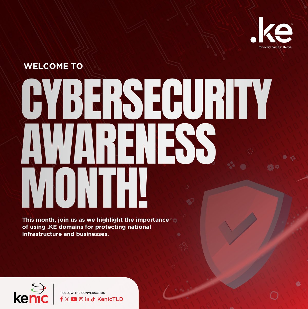 KenicTLD's tweet image. This month, we’re focusing on keeping our .KE domain community safe online.
Join us as we share tips, resources, and discussions about online safety and security! 
#DotKE #CybersecurityAwareness #Domainsecurity #KEDomainSecurity