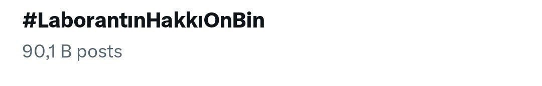 Sağlıkçılar Birliği'nin laboratuvar oluşumu tarafından düzenlenen etkinlik, 90 bin tweet ile sonuçlandı. Bu, yalnızca tek bir branşın sonucu,tüm oluşumların desteğidir. 🙂