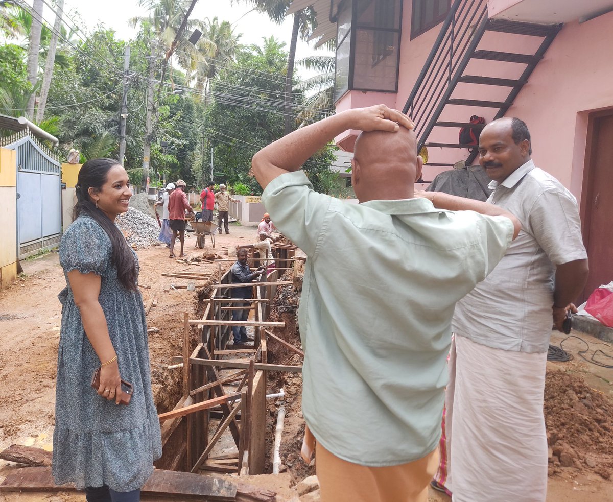 AshaNath_G_S's tweet image. Construction of new drain, renovation of old drain and retarring works are in progress to solve the waterlogging in Krishna Nagar area of ​​Pappanamcode ward... #development #pappanamcode #pappanamcodeward #InfrastructureDevelopment #roadmaintenance @BJP4Keralam @BJP4India #BJP