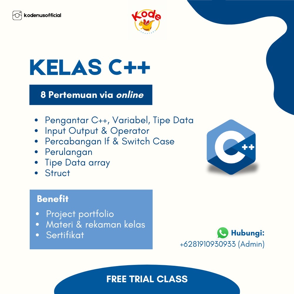 portovotoOnX's tweet image. Tak kasih infooh buat yang mau belajar coding, terutama python atau c++ kalian gausah bingung mulainya dari mana, coba join kelas ini gaaassskenn 🚀🚀
Contact us:
wa.me/6281910930933
#lescoding #Python #c++ #Onlineclass #belajarcoding #pemrograman #kuliahIT