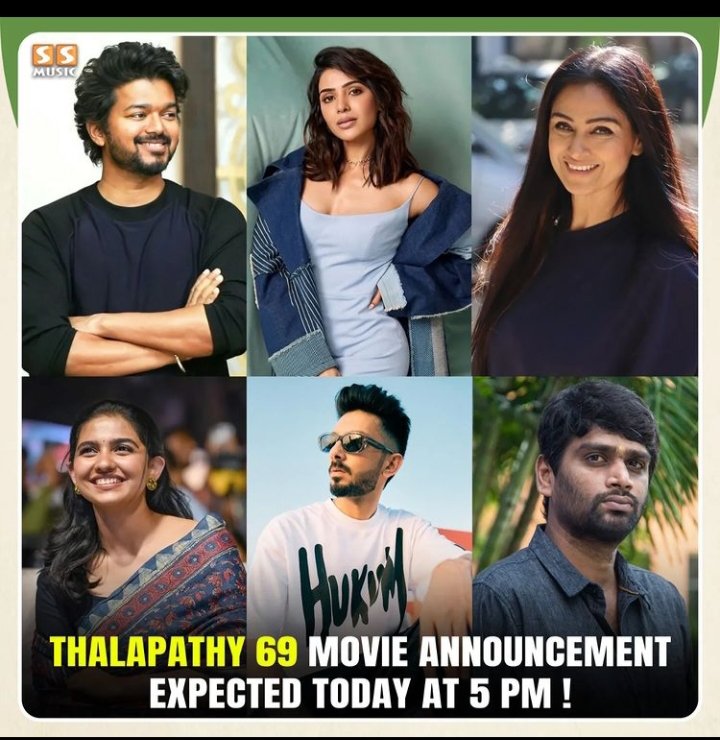 Manikan23709441's tweet photo. Super #Thalapathy69 😊😍 cast https://t.co/ftmYU4A7lb
