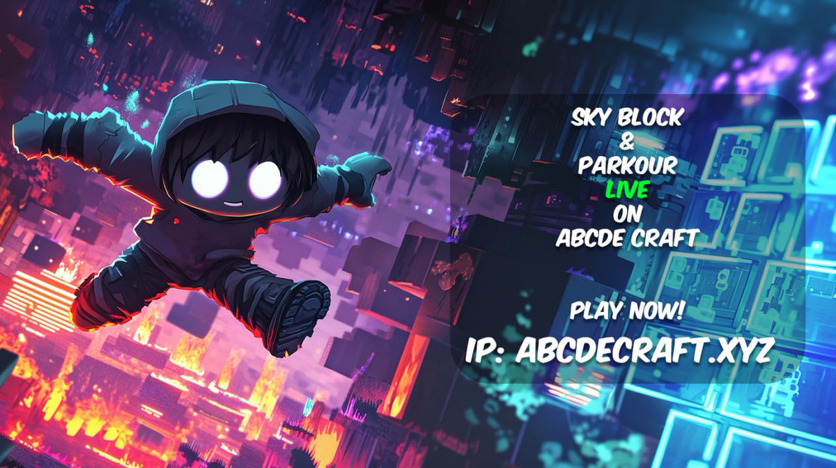 abcdecraft's tweet photo. Hey Abcde Guys!

Sky block and Parkour is now live and playable on Abcde Craft 
It is time dust off and load up Minecraft again! https://t.co/iz5wcsBH8h