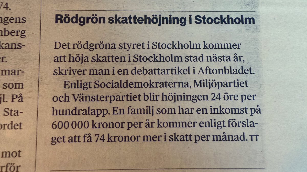 Även DN fortsätter att okritiskt sprida de rödas räkneexempel. Trots att de räknat på inkomster mer än 20 000 under rikssnittet (ett snitt som i sin tur är runt 10 000 kronor lägre än snittet i Stockholm). Varför kan inte journalister göra sitt jobb?