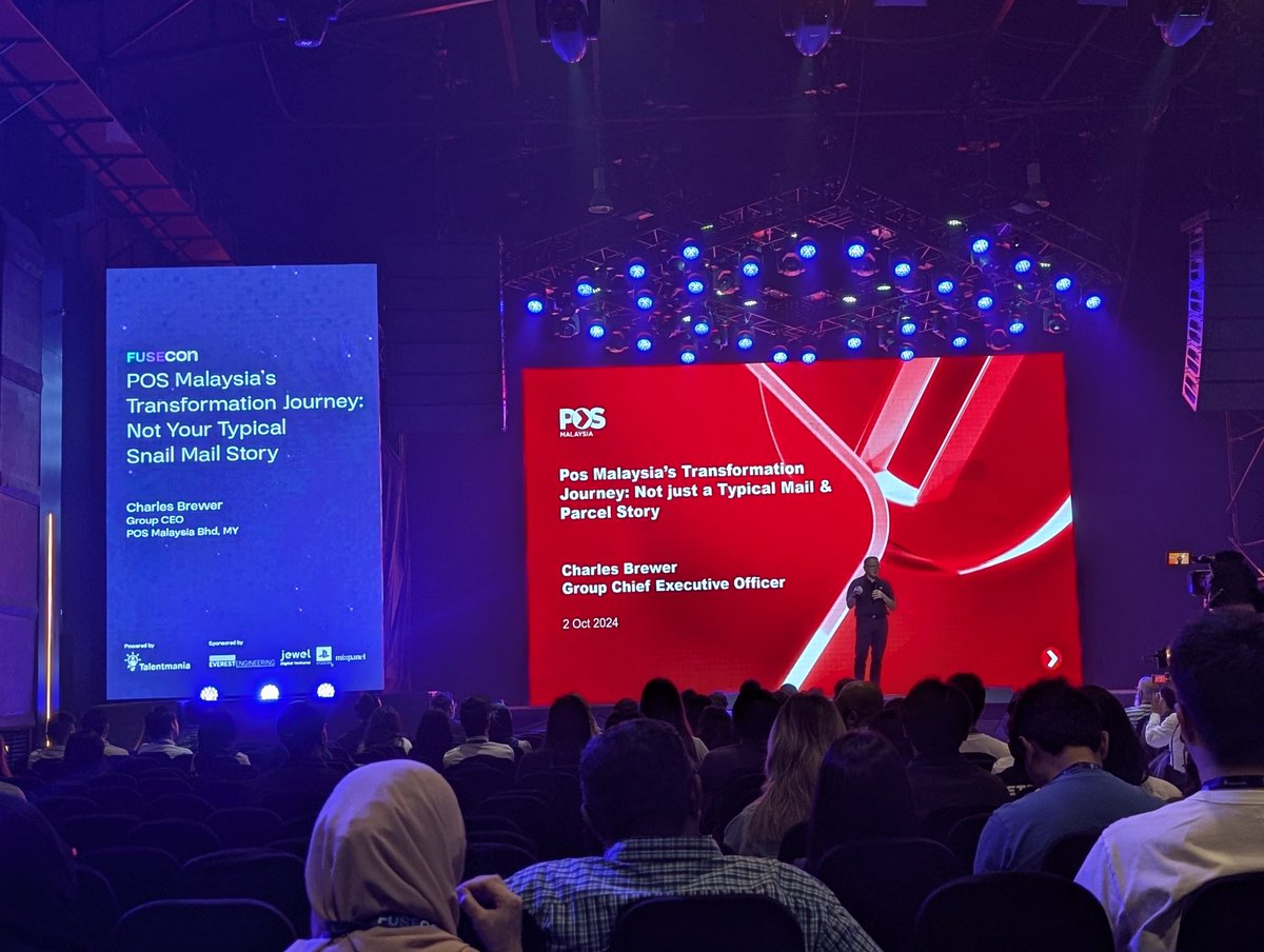 theproductpal's tweet photo. Digital transformations fail not because of bad ideas but because of bad execution
- Charles Brewer, Group CEO POS Malaysia
#FUSECON https://t.co/88y2BfdlBS