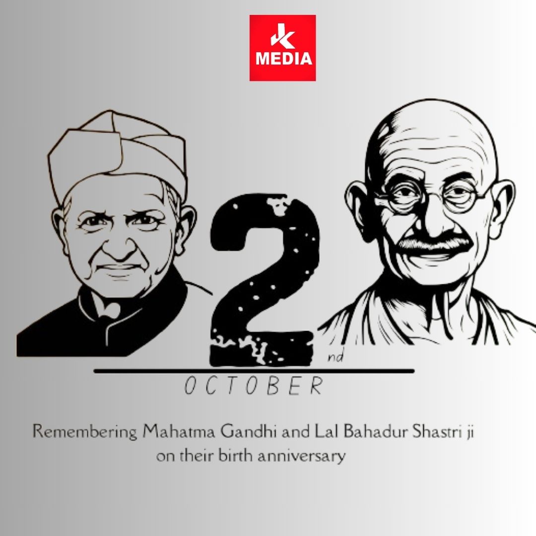 jkmediasocial's tweet photo. JK Media wishes everyone on the birth anniversary of Gandhi Ji and Lal Bahadur Shastri Ji
Legends don't die , they live in our history!!
#gandhijayanti #lalbahadurshastrijayanti #jignasa #history https://t.co/46kO65zVS6