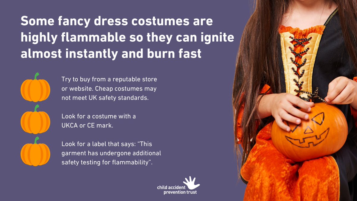 Don’t get tricked into buying an unsafe costume this Halloween.

For more top tips on how to #ScareSafely this Halloween visit: capt.org.uk/halloween/
 
#Halloween2024 #ChildSafety #HalloweenCostumes
