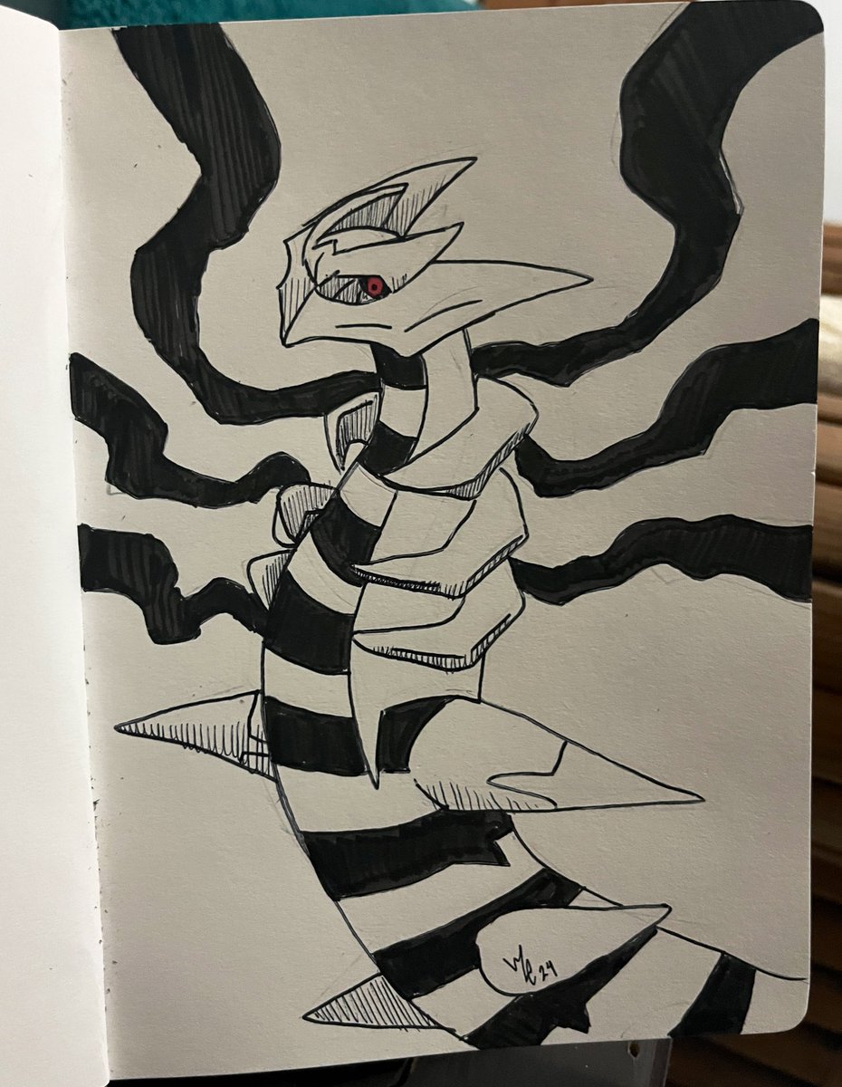 GeneralRage's tweet photo. #inktober #inktoberday01 #poketober #demon #Pokemon #Pokemonillustration #giratina https://t.co/F18QVbBlxZ