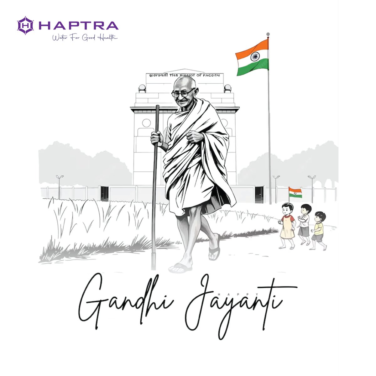 HaptraIndia's tweet photo. Wishing you a peaceful Gandhi Jayanti, filled with the wisdom and spirit of the Father of the Nation.

#GandhiJayanti #Haptra #Peace #HealthyIndia #HaptraIndia https://t.co/Xndo1d509C