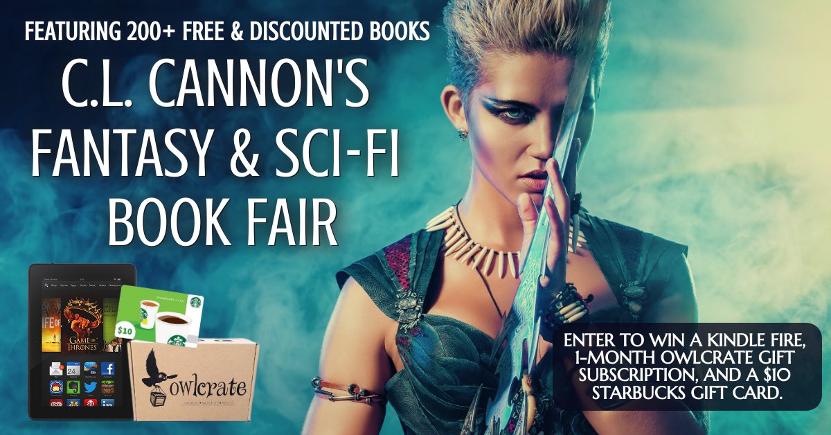 👀 Looking for some #bookish deals?📚 Our #Fantasy &amp; #SciFi book fair has 100+ free &amp; discounted #books, plus KU finds! There's also a HUGE #giveaway at the bottom!
🚀 View the fair here: clcannon.net/bookfair ⚔️ #Win a #KindleFire, #Owlcrate box, &amp; $10 #Starbucks gift card!📚