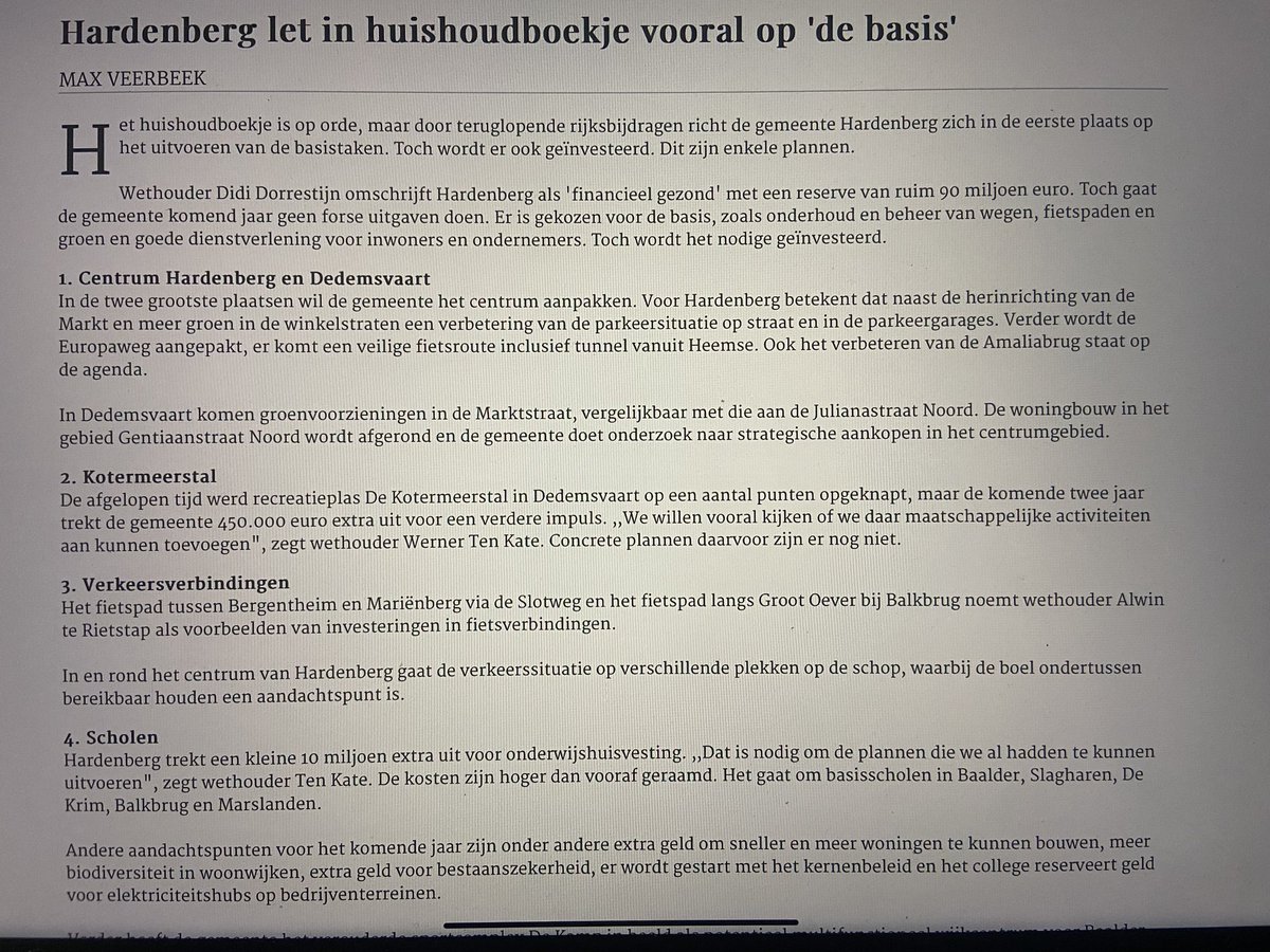 Ons huishoudboekje is op orde. De begroting is sluitend voor het komende en volgende jaren. Daarnaast investeren wij in basisvoorzieningen zoals wegen en groenonderhoud in onze gemeente en nieuwe projecten en plannen. #GewoonDoen