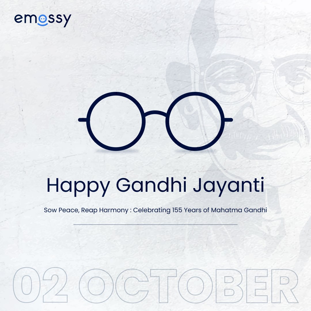emossy_'s tweet photo. Today, we remember the values that Mahatma Gandhi stood for- Truth, Non-Violence, and Integrity.

Let's celebrate the life and legacy of Mahatma Gandhi, a symbol of peace, non-violence, and truth.

#GandhiJayanti #GandhiJayanti2024 #MahatmaGandhi #Bapu #Freedom #India #Emossy https://t.co/GhM4GLDn6T