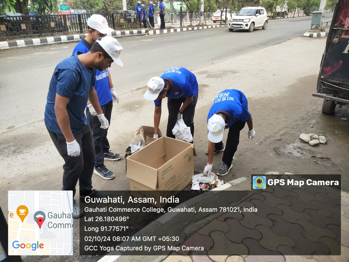 NSS_GCC's tweet photo. Celebrating #GandhiJayanti GCC NSSUnit joins #SwachhataHiSeva cleanliness drive. Let's keep our surroundings clean &amp; spirits high! #CleanIndia #GandhiJayanti #NSS #SwachhBharat #MYBharat #SHS2024 #SBD2024 #MYBharatSBD @YASMinistry @mybharatgov @gccnss2 @nss_rdguwahati @_NSSIndia https://t.co/qwJXdcLslc