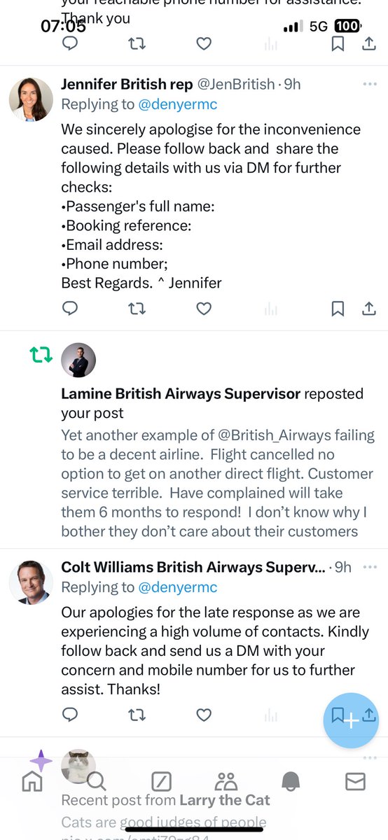 denyermc's tweet photo. @British_Airways you should be very concerned about the number of scammers pretending to be from your company on X https://t.co/b5L6W5GMQi