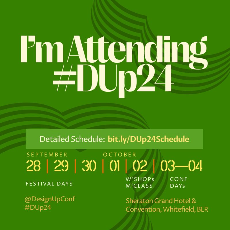 2sraval's tweet image. 🥂 Super excited to attend the DesignUp Conference 2024 and meet the wonderful design community!

💬 If you'd like to have a quick chat, feel free to DM me on LinkedIn.

👋🏻 See you tomorrow!

#DUp24 #DesignUp #SeeYouAtDU24 #designconference #design #designcommunity #DesignUp24
