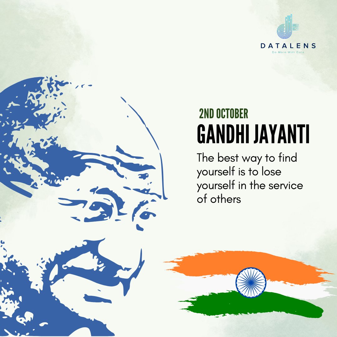 DatalensA65636's tweet image. On this day of reflection, let’s remember that data, when applied with the right vision, can bring meaningful change—just as Gandhiji’s vision empowered a nation.​

Happy Gandhi Jayanthi! ​

#DatalensAI #EnterpriseAI #DoMoreWithData #GandhiJayanthi #Patriotism