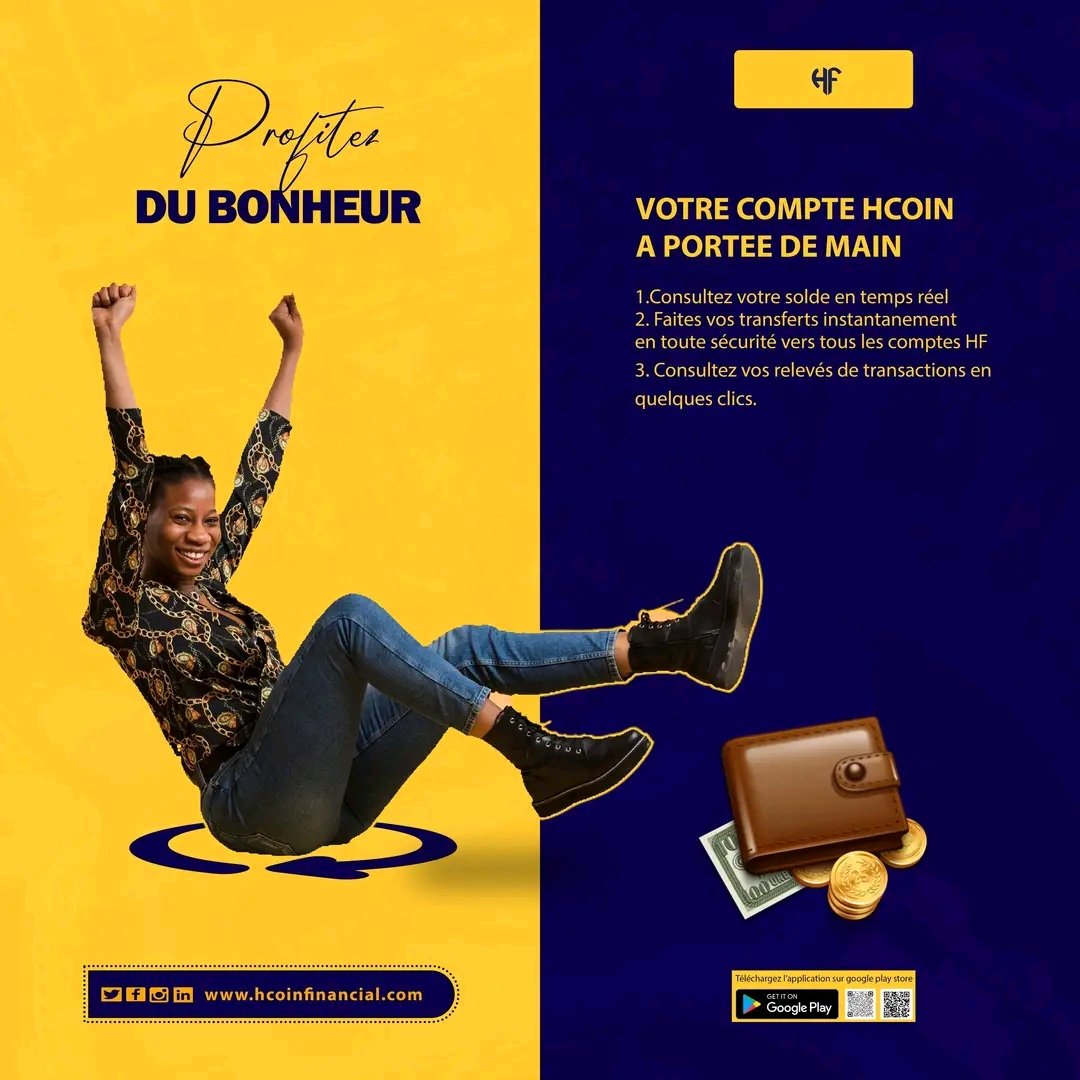 adeo_we's tweet photo. 🔔Profitez du bonheur que vous offre la nouvelle application HcoinFinancial :
✅ Consultez votre solde en temps réel
✅ Faites vos transfert intantanement
✅ Consultez vos relevés de transaction 
📲 https://t.co/ocIEp552Ws
🌐 https://t.co/kcYEJL1w9s
📧 info@hcoinfinancial.com https://t.co/NoJ0AaCjHT