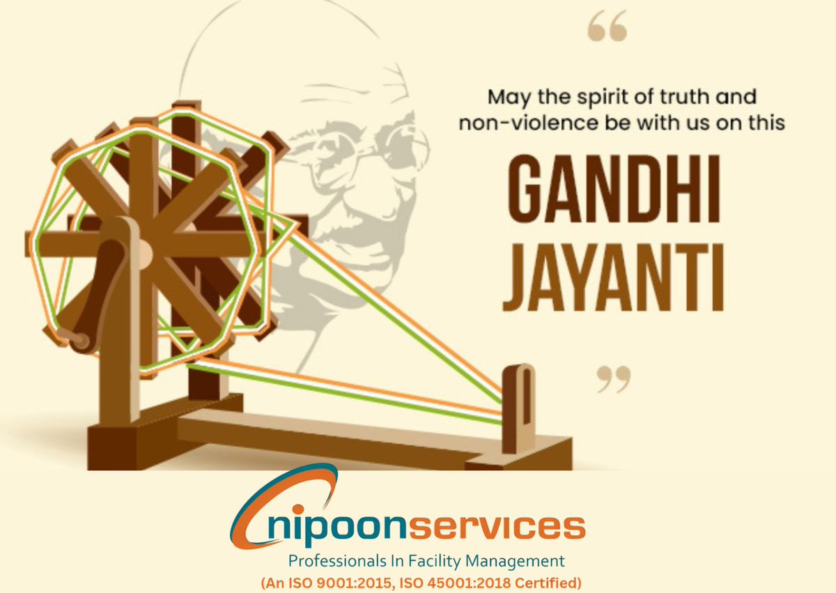 NipoonServices's tweet photo. Happy Gandhi Jayanti #GandhiJayanti2024  #fatherofnation https://t.co/6jn9t3Ocql