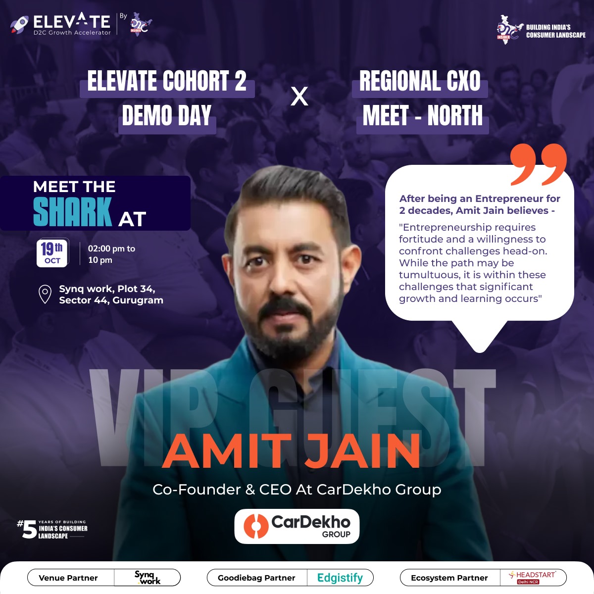 D2C Insider's Elevate Cohort 2 Demo Day is almost here!  Mark your calendars for October 19th – it's gonna be a showcase of groundbreaking D2C brands ready to disrupt the market.

CXO Meet here: d2ci.co/CXO-Meet-Regis…
Registration link for Aspiring Brands d2ci.co/elevate_regist…