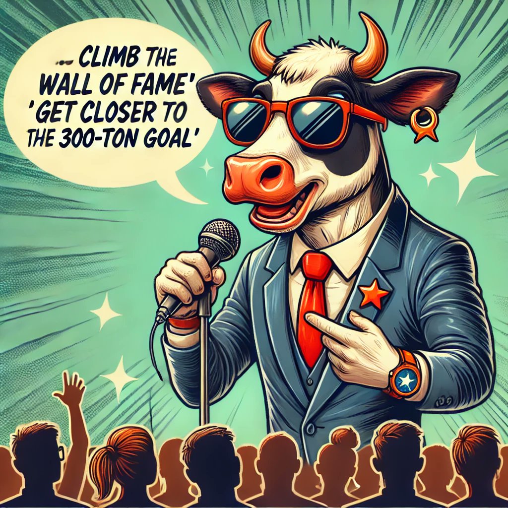 🐄💼 Ready to make your mark?

🪜Climb the wall of fame and get closer to that 300-ton goal.

Let’s push forward and hit new heights together! 💪🚀

#Cowsairdrop #WallOfFame #300TonChallenge #StriveForGreatness #ReachNewHeights #ClimbToSuccess