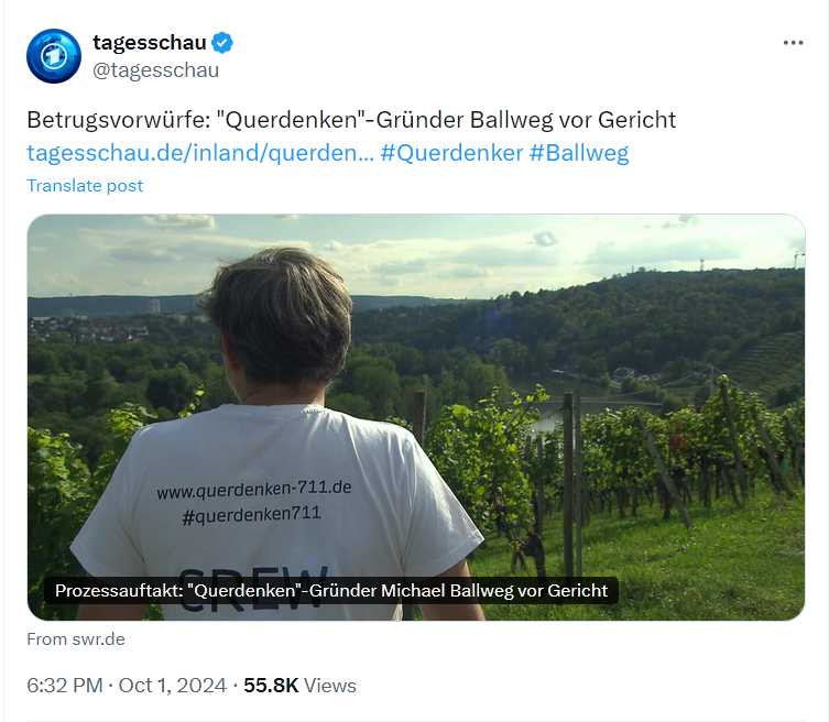 "Die deutschen Behörden haben die Macht, diejenigen zu bestrafen, die sie kritisieren, die ihre Heuchelei und ihre Lügen aufdecken. Wir alle verstehen die Botschaft. Aber so laufen die Dinge in demokratischen Gesellschaften nicht. So laufen die Dinge in totalitären Systemen."
