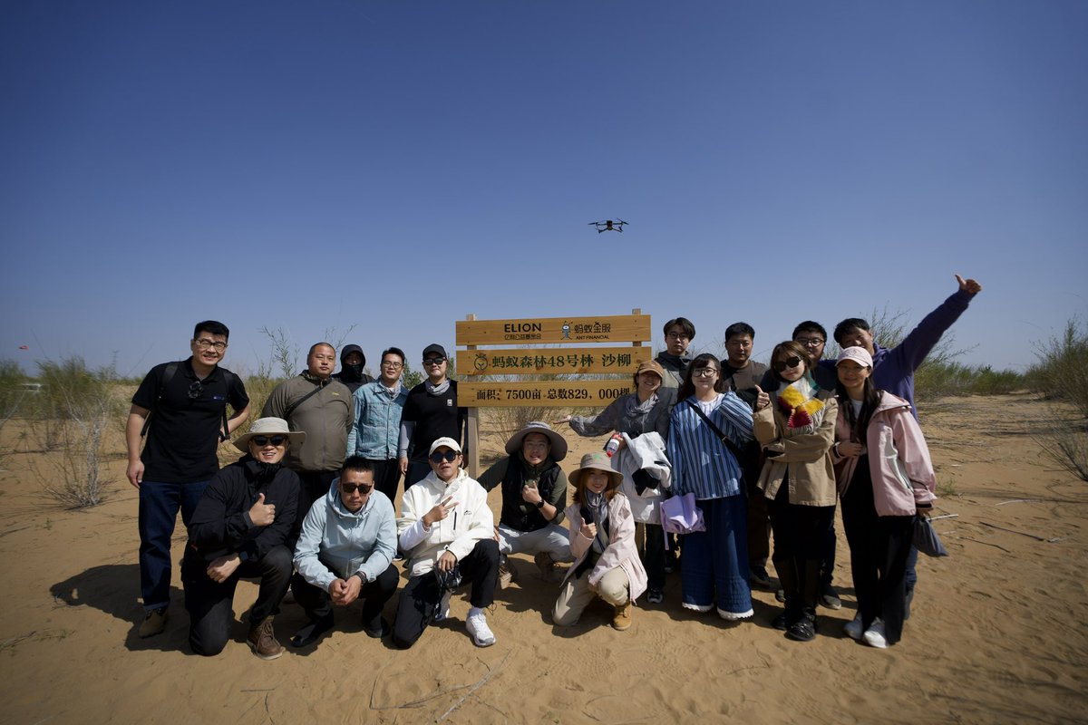 Soolby's tweet image. 亲眼看到蚂蚁森林8年前，自己种下的那棵树，还是很激动的。