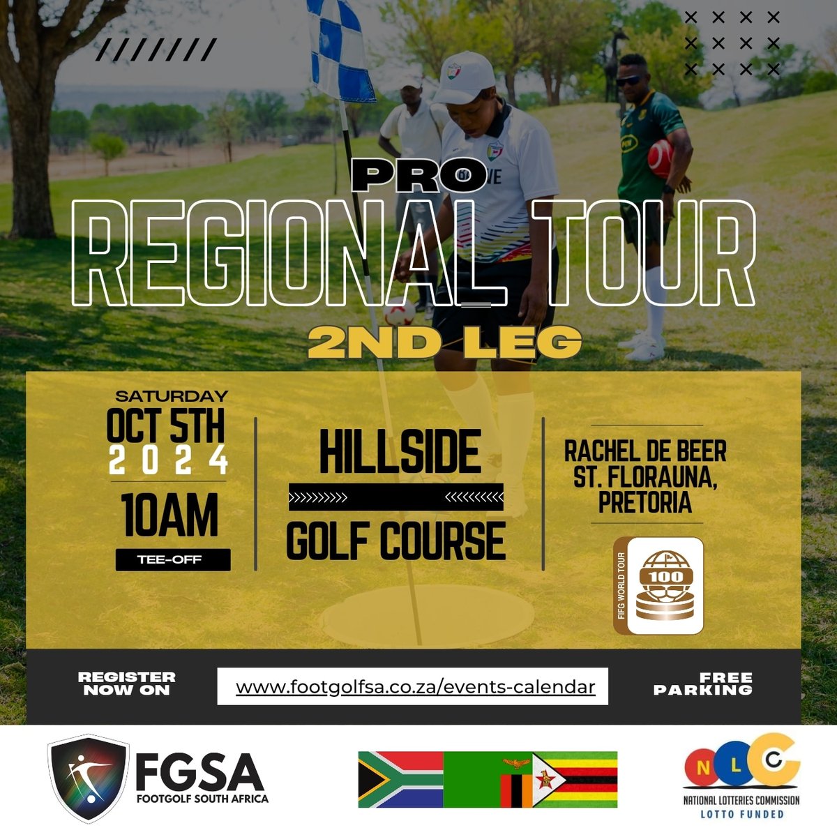 FootGolfSA's tweet photo. The countdown begins! 3 days left to our 2nd Leg Regional Tournament at the Hillside Golf Course. Are you ready?

#WEDay
#FootGolfPower
#footgolfgrowth
#AfricanFootGolf2024 https://t.co/mDFX9pkPF1