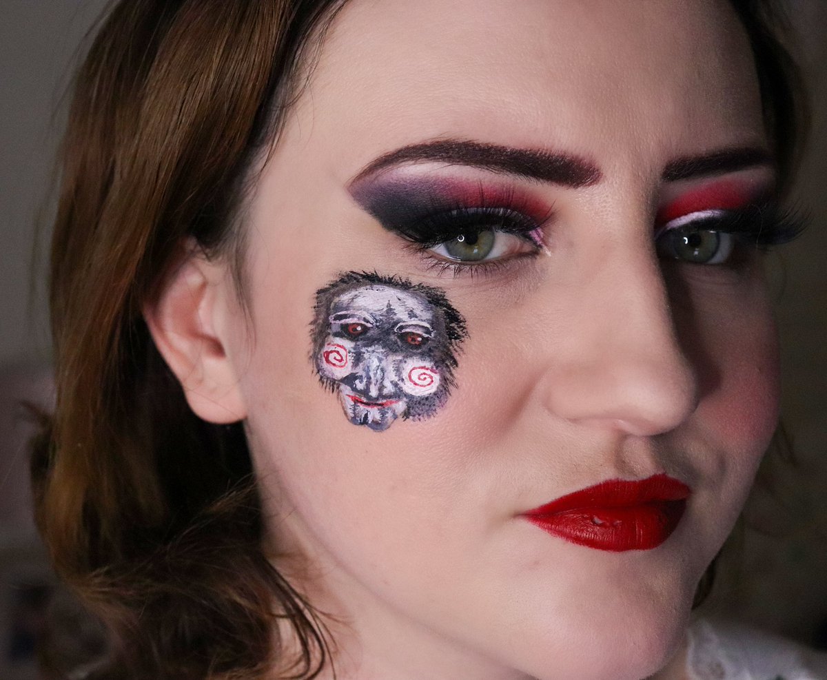 makeupsloot's tweet image. Jigsaw for day 1 of #31DaysOfHalloween