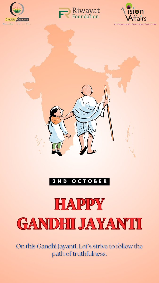 reet_official's tweet photo. Let's all embrace truth and wisdom,  and honor the Father of the Nation on this special day💫
#GandhiJayantiWishes https://t.co/HEWJV9aJlZ