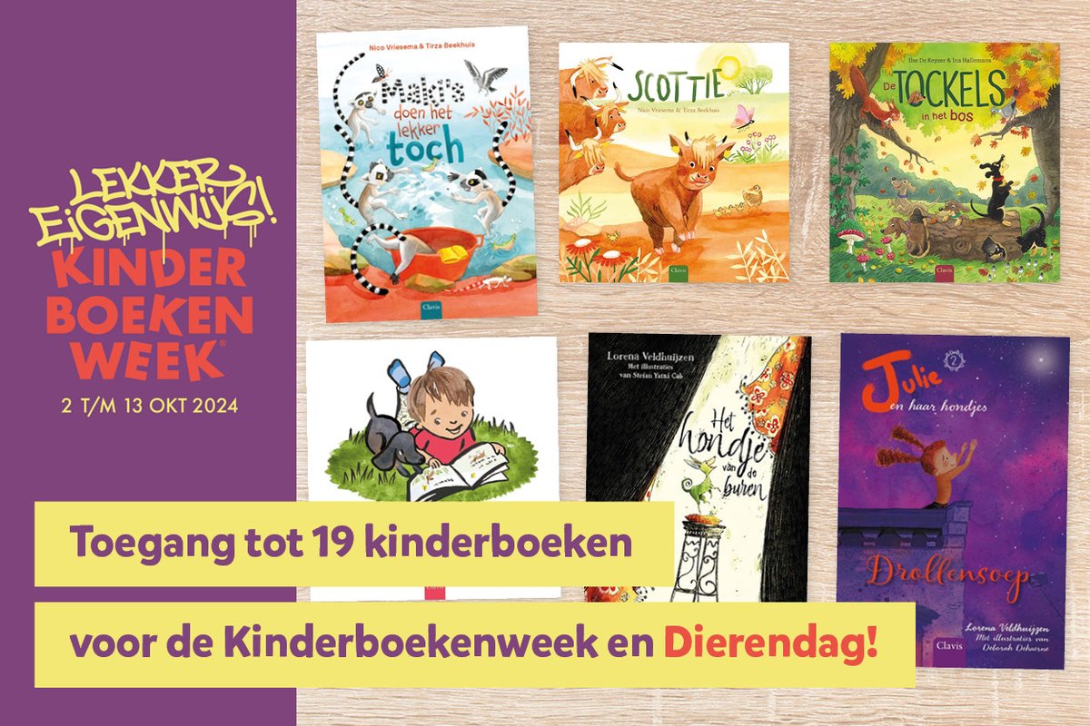 🔗 Bekijk de boekenplank voor de Kinderboekenweek: bit.ly/4eGW0OI
💡Tip: 🐾Hier staan ook leuke boeken klaar voor Dierendag! 🐾
#Kinderboekenweek #LekkerEigenwijs #OnlineLezen #ClavisBoeken #Leespromotie #LezenIsLeuk #Onderwijs #dierendag
