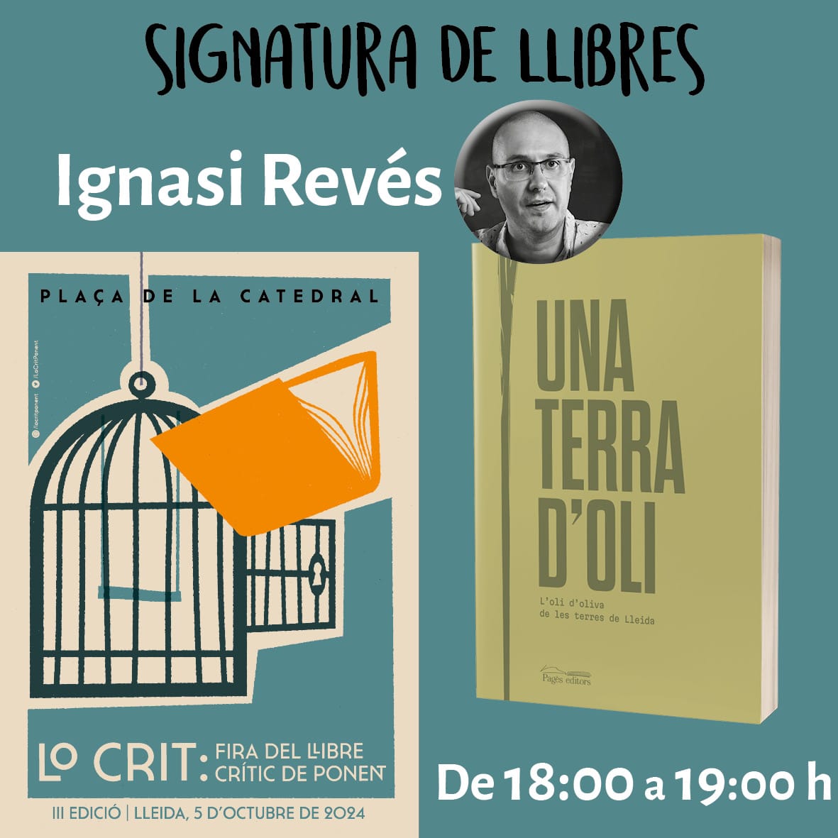 El proper dissabte, 5 d'octubre, seré <a href="/LoCritPonent/">Lo Crit</a>, a la Plaça de la Catedral de Lleida, signant exemplars d'#Unaterradoli!