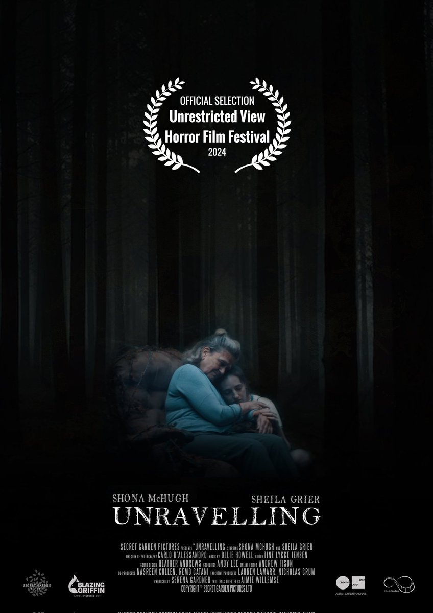 Delighted to announce that Unravelling has been selected for Unrestricted View Horror Festival 🕸️🖤🕸️ The Festival will take place in London from 28 Oct - 3 Nov. Link to tickets in bio! #CreativeScotland #MS #ShortFilm #Horror