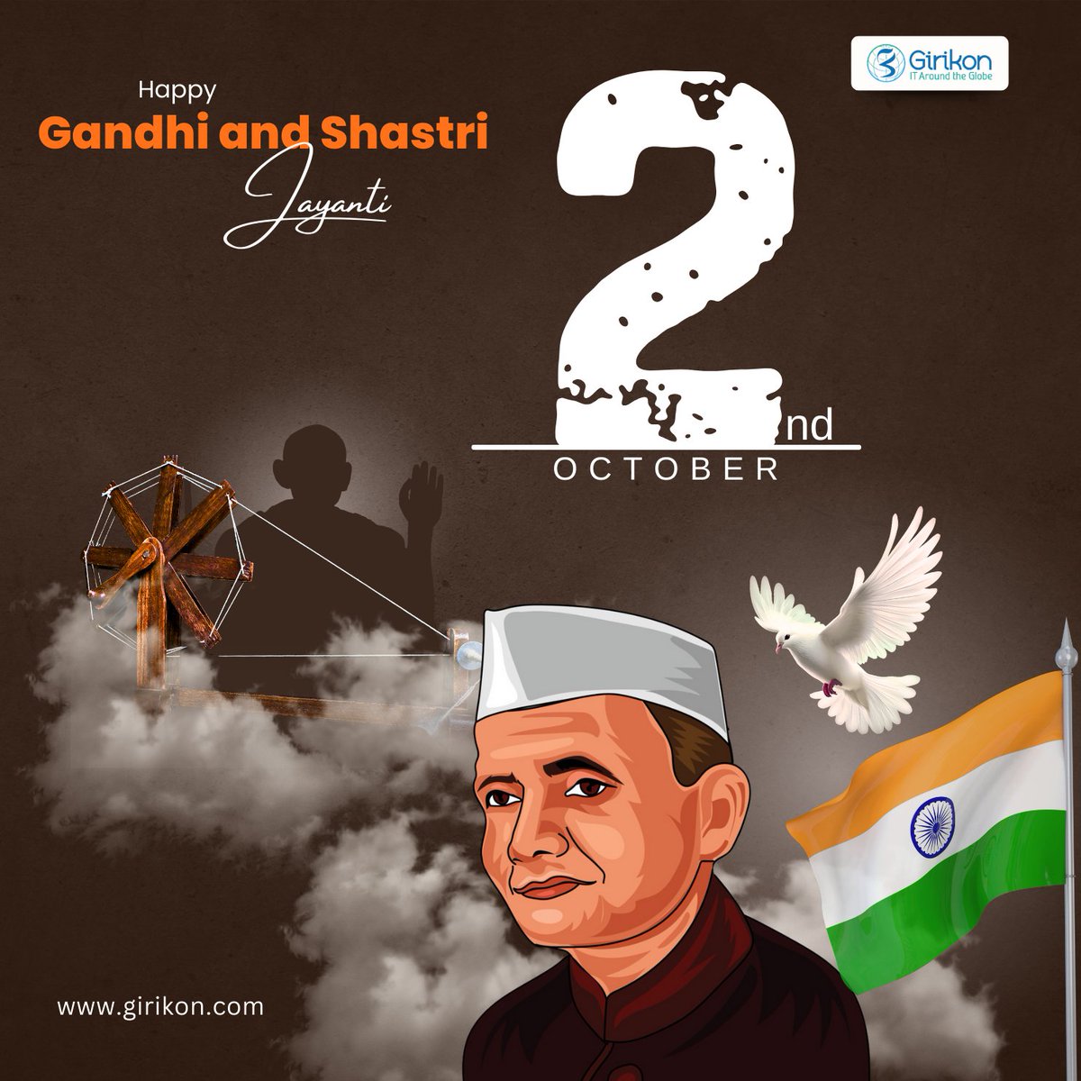 Honoring the legacy of peace and leadership. #GandhiJayanti #LalBahadurShastriJayanti #NonViolence #Leadership #Inspiration