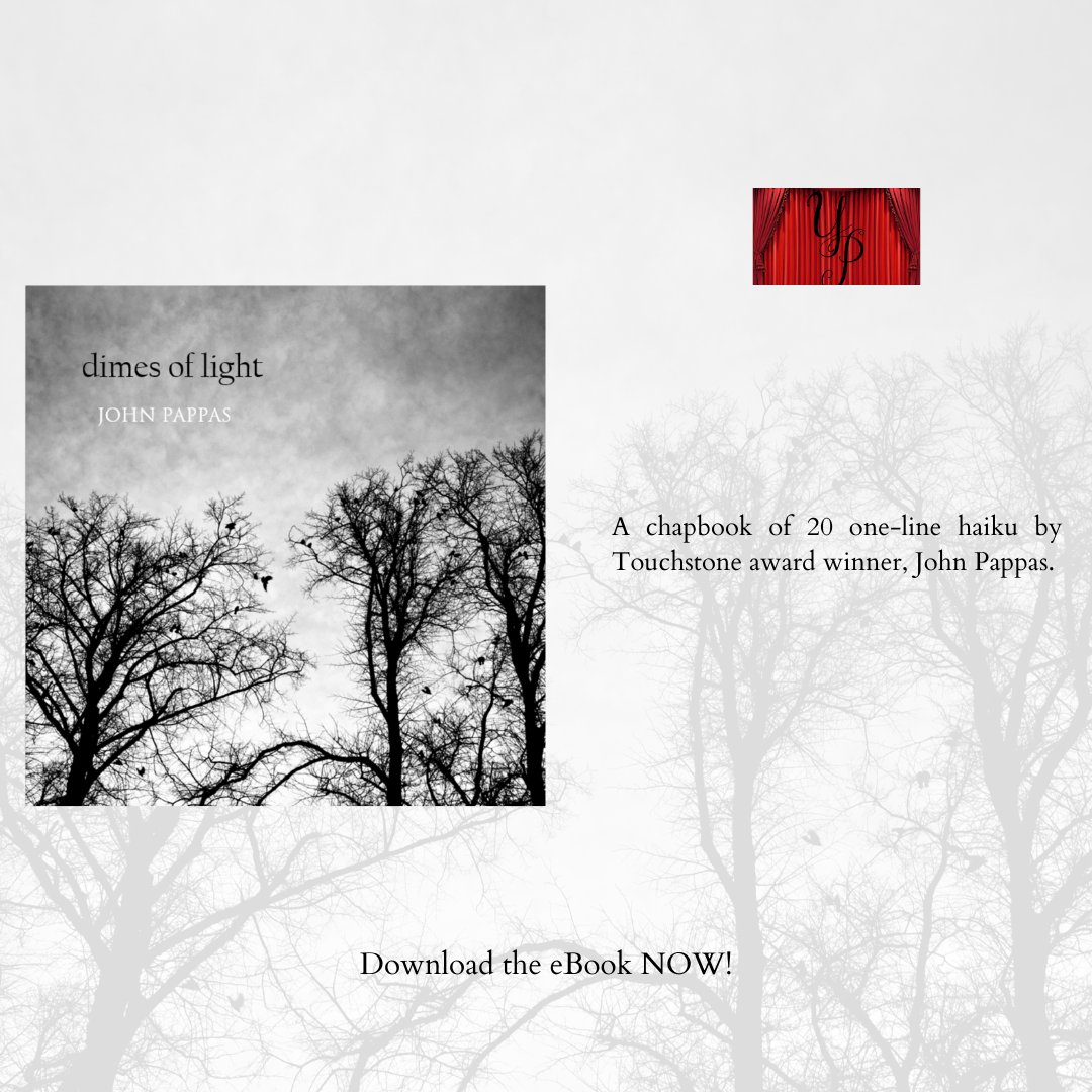 PressYavanika's tweet photo. We are delighted to share 'dimes of light' by Touchstone Award winning poet John Pappas.

Cover Photo: Phil Openshaw

Download the eBook here:

https://t.co/Ag8SemERGU https://t.co/s6F6z1s1Dk