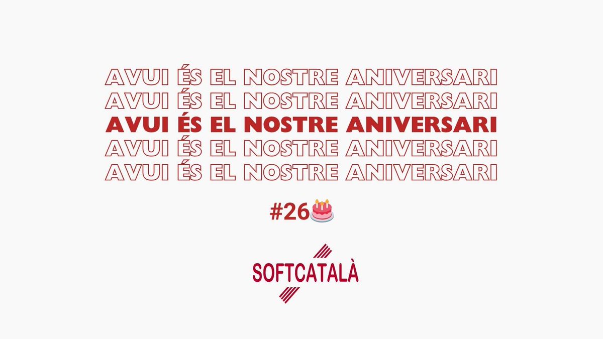 Avui és el nostre aniversari!

#26🎂 #MésQueUnCorrector