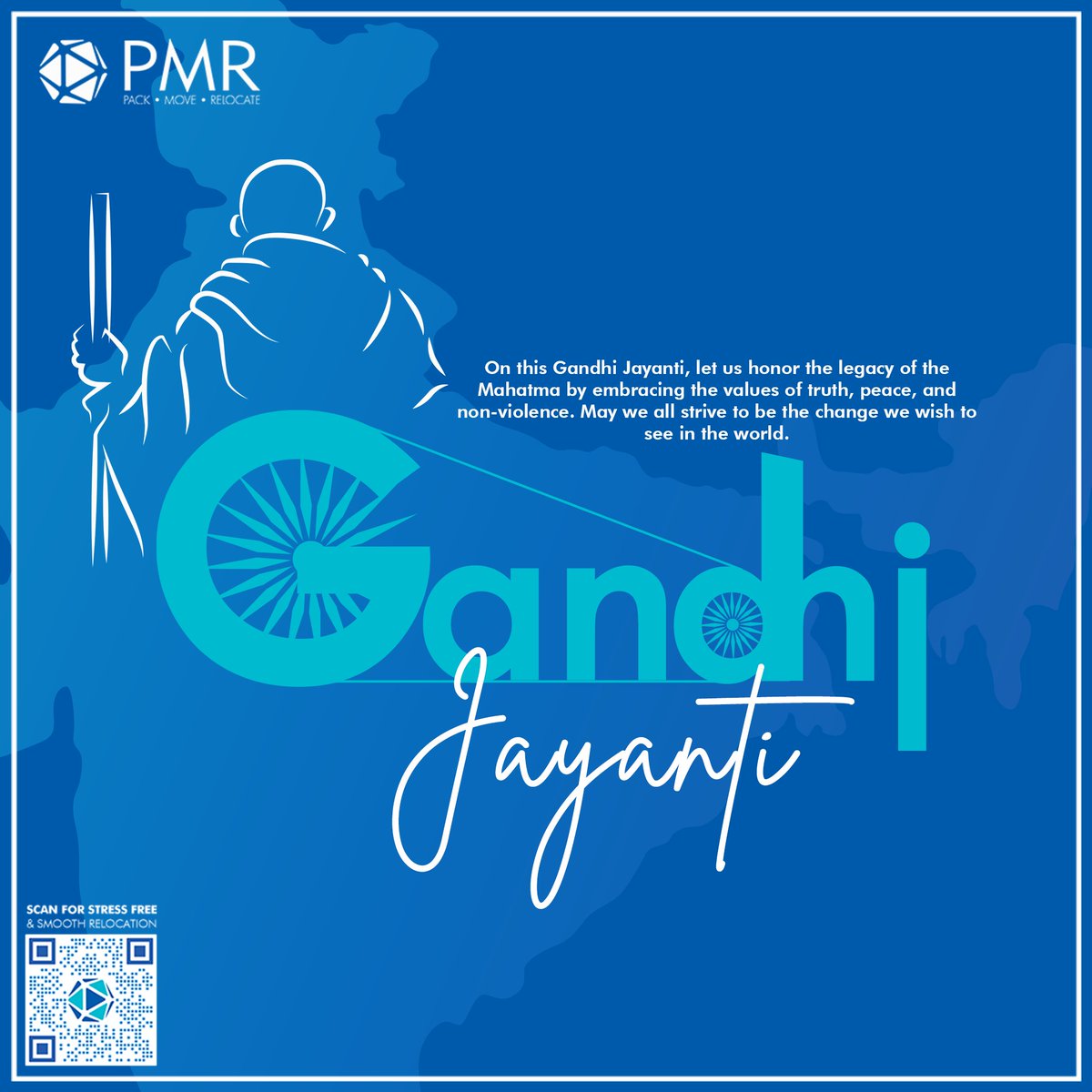 On Gandhi Jayanti, we remember the man who taught us the power of nonviolence, truth, and compassion. Let's celebrate the birth anniversary of Mahatma Gandhi by spreading love and harmony. 🙏 

#GandhiJayanti2024  #pmr #pmrelocations #teachingsofgandhi