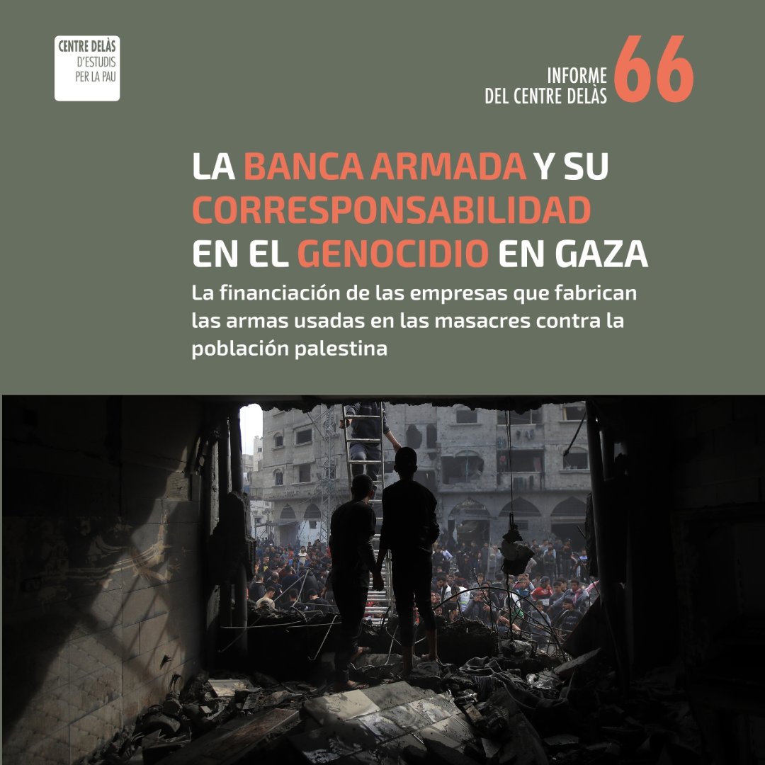 Qui arma a Israel? Qui finança el genocidi?

Avui publiquem un nou informe del <a href="/CentreDelas/">Centre Delàs</a> que destapa els bancs i fons d'inversió que financen empreses d'armes que es lucren venent armes a Israel que l'entitat sionista utilitza en el seu genocidi a Gaza.

FIL🧵