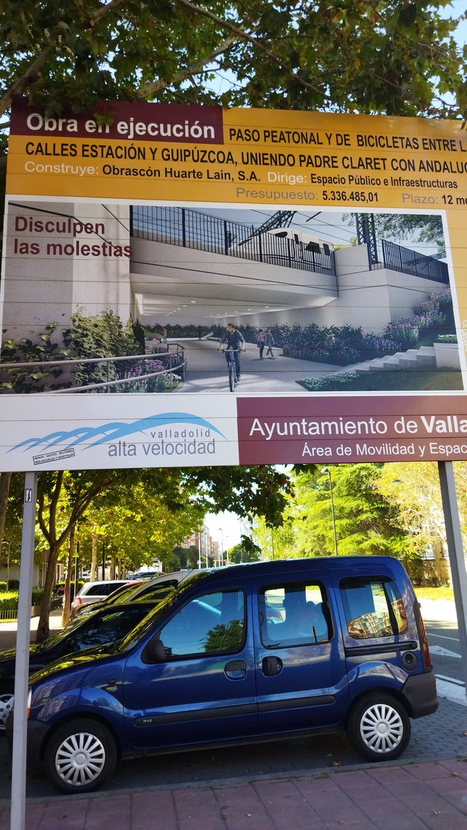 ,<a href="/AyuntamientoVLL/">Ayto. de Valladolid</a> 
,<a href="/JesusJCarnero/">Jesus Julio Carnero</a> 
Sería posible quitar el cartel de la obra del túnel de Padre Claret?
Se me caen las lágrimas cada vez que veo la foto (con una entrada amplia) y veo la obra ejecutada (el laberinto del fauno)
Gracias