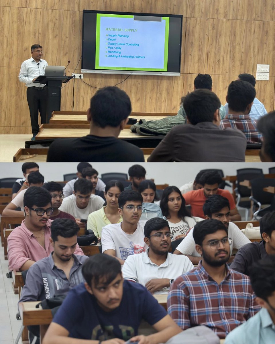 Insightful and engaging sessions by Mr. Subrato Ghosh, Vice President of Gujarat State Fertilizers and Chemicals Ltd., on procurement and project handling in the fertilizer and chemicals industry 🌱💡.
#KarnavatiUniversity #UIM #IndustryInsights