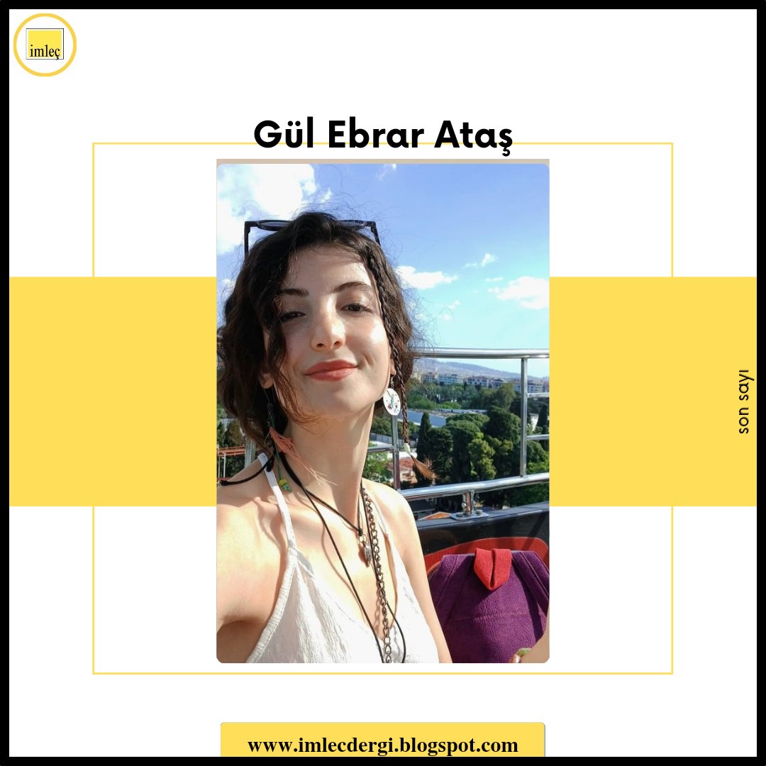 Gül Ebrar Ataş'ın ilk kez İmleç'te yayımlanan "esinle elmanın çöpünde rast" adlı eseri profilimizdeki linkte.