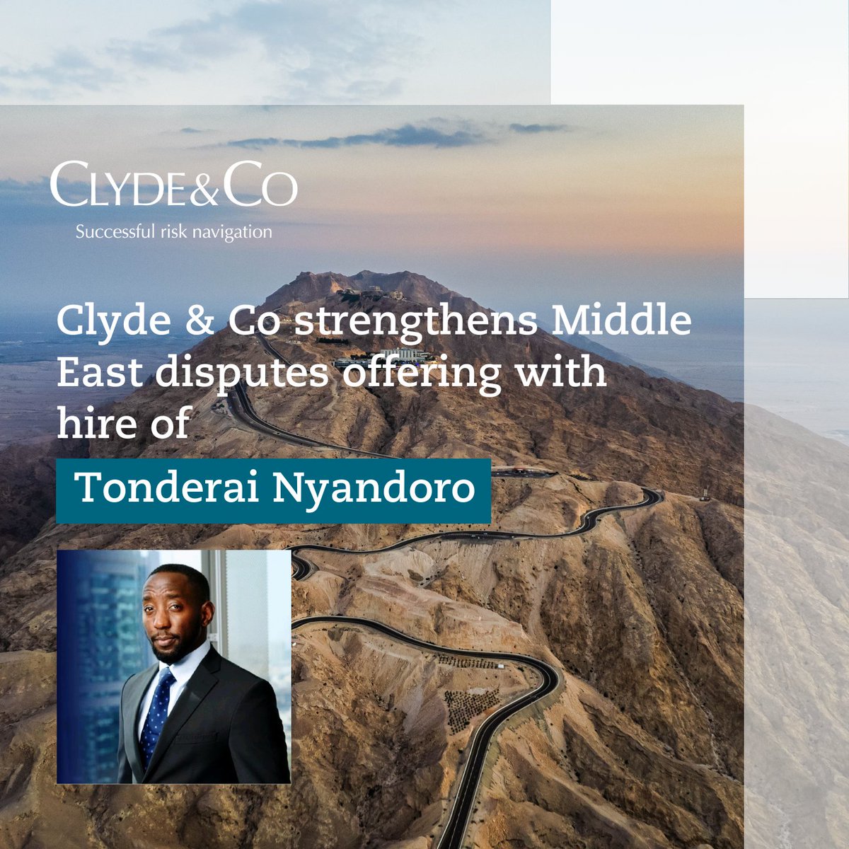 We have strengthened our #Disputes offering with the hire of legal director, Tonderai Nyandoro. Tonderai specialises in complex investor-state disputes, international arbitration and commercial litigation across the #MiddleEast and #Africa: bit.ly/3XSuHu3