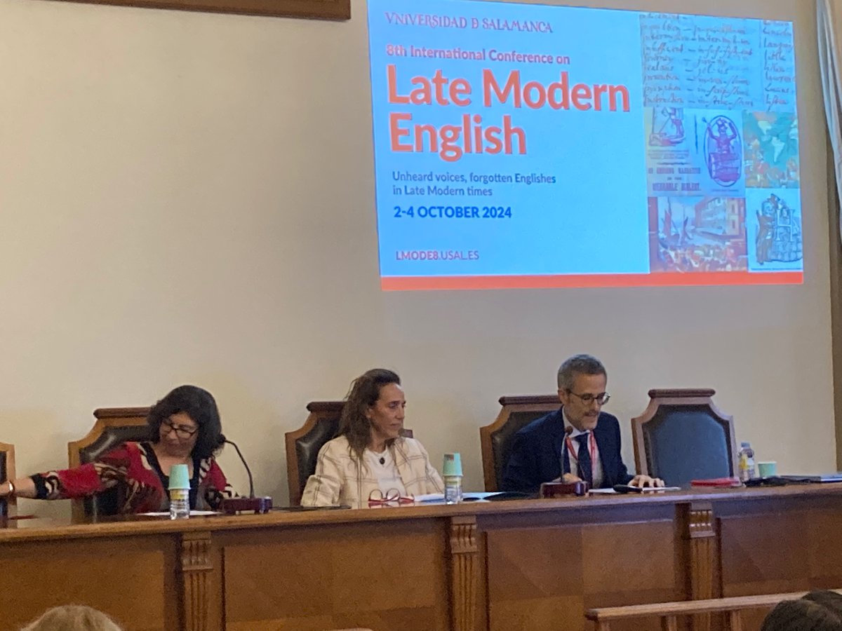 Linguistonbike's tweet photo. #LModE8 kicking off right now at the University of Salamanca. Here’s  @J_RuanoG at the opening session. Looking forward to three days of great talks! https://t.co/LwRZ3c6osF