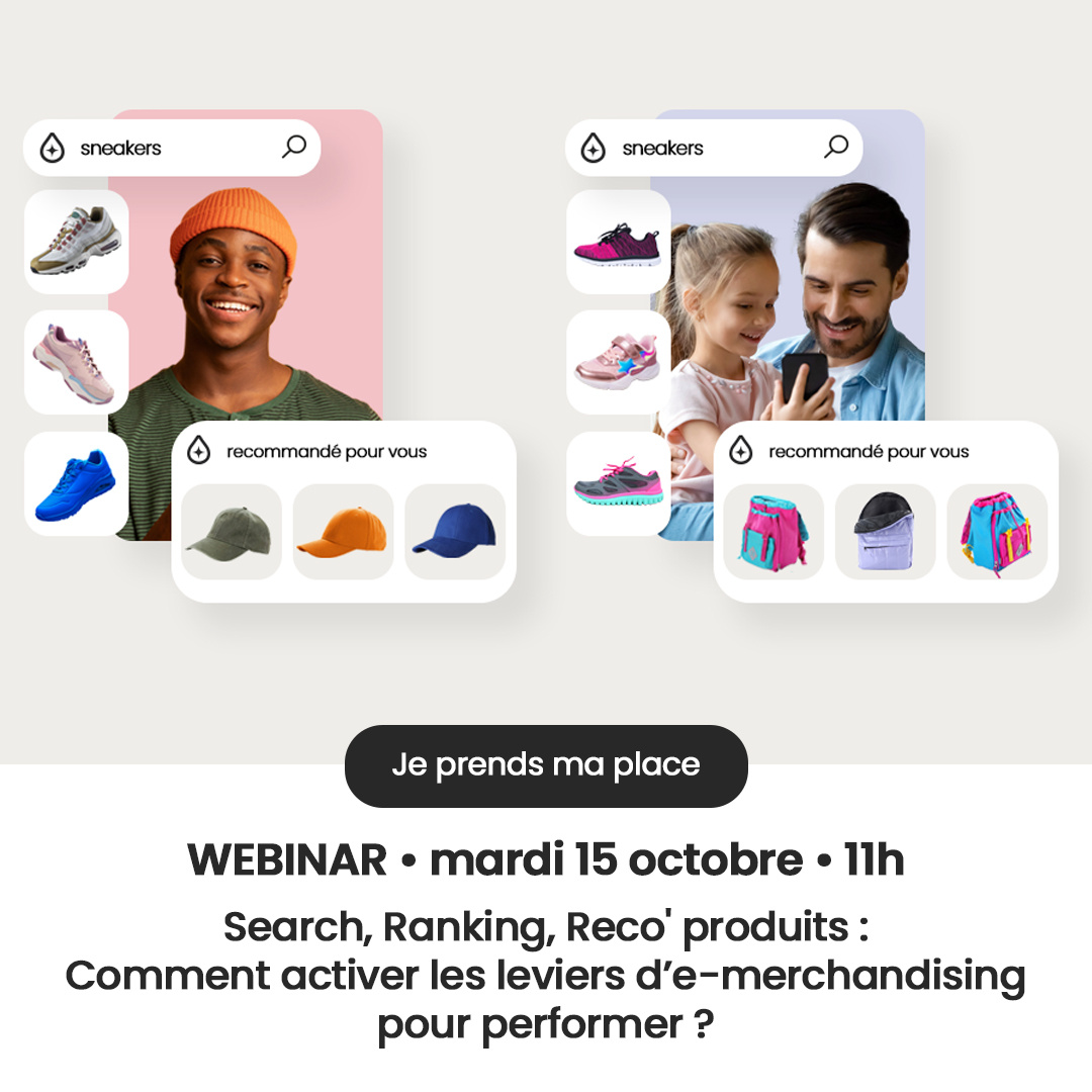 Search, ranking, reco' produits : Participez à notre webinar pour découvrir l'impact de chaque levier sur votre CA. Inscrivez-vous 👉 hubs.ly/Q02RPBMJ0 #ecommerce