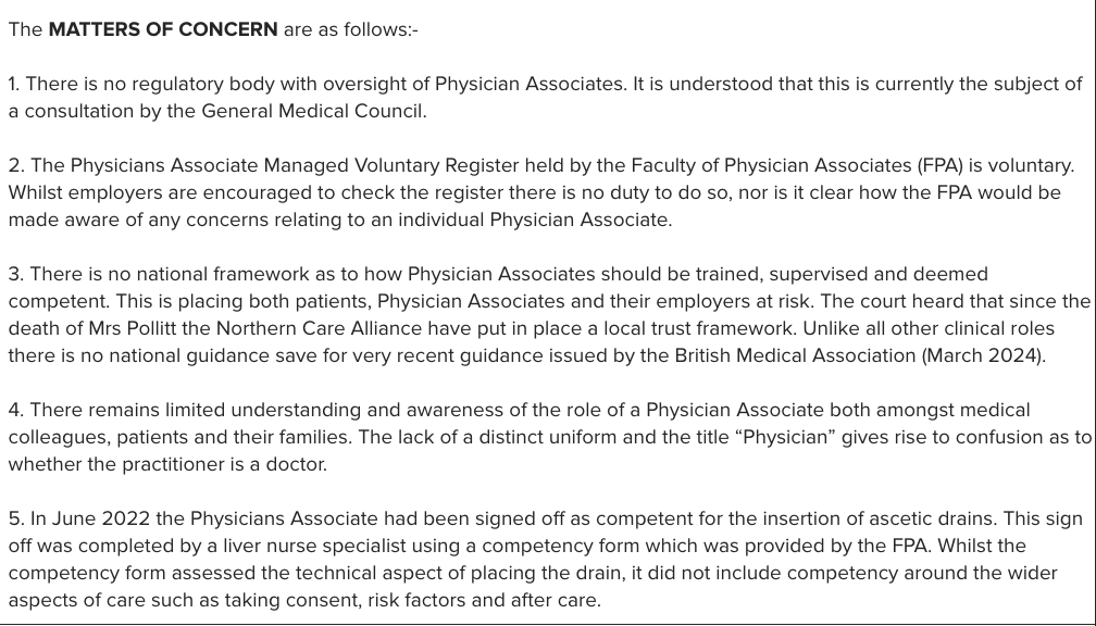 parthaskar's tweet photo. Recap last few months #PASaga
@rcgp no role for PAs
@RCPhysicians back to drawing board on scope
@AlderHey child examination
@FFLMUK statement
@AoMRC Calling for review
@JudiciaryUK Regulation 28 via Coroner
Media coverage increasing
@NHSE_WTE Still don't think a pause needed? https://t.co/CWEaQnCXsK